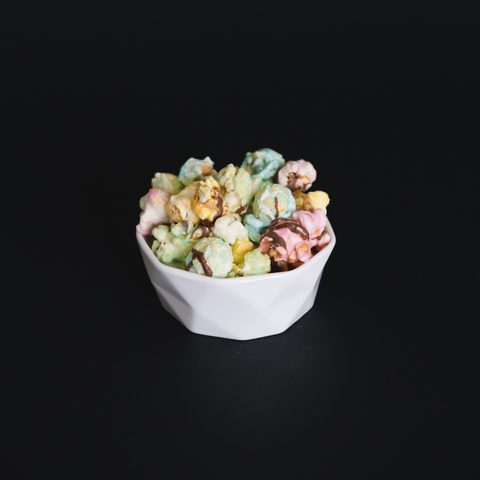 Chocolate Drizzled Marshmallow Popcorn
